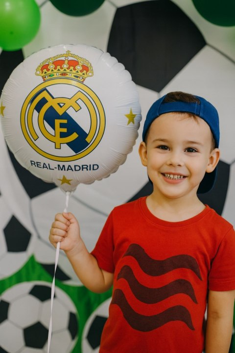 Balon stojak z balonami Real Madryt balony dla kibica urodziny piłka nożna