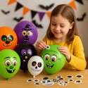 Balony potworki ZRÓB TO SAM z naklejkami dekoracje dla dzieci Halloween x6