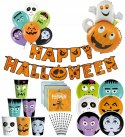 Balony talerzyki kubki serwetki dekoracje na Halloween Monsters dla dzieci