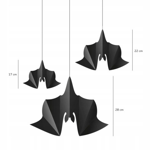 Girlanda nietoperze zawieszki baner kurtyna zestaw dekoracje na Halloween