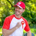 Kotylion narodowy z flagą i orłem patriotyczny Święto Niepodległości Polska