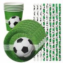 Kubeczki talerzyki piłka nożna słomki papierowe z piłką piłkarskie EKO 6kpl