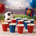 Kubeczki w barwach FC Barcelona na urodziny piłka nożna papierowe 12szt