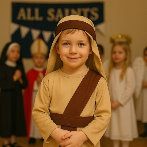 Strój JÓZEF przebranie Św Józefa pastuszka na Jasełka Bal 130/140cm 9-12lat