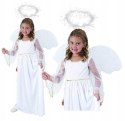 Strój anioła aniołka sukienka skrzydła aureola Jasełka Bal Świętych 6-9lat