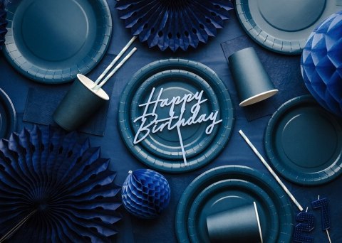 Talerzyki kubeczki papierowe urodzinowe FC Barcelona piłka nożna 12 kpl.