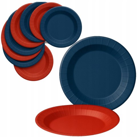 Talerzyki kubeczki papierowe urodzinowe FC Barcelona piłka nożna 12 kpl.