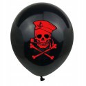 Balony Halloween czarne z krwawym nadrukiem 12 cali 8 szt. dekoracje gadżet