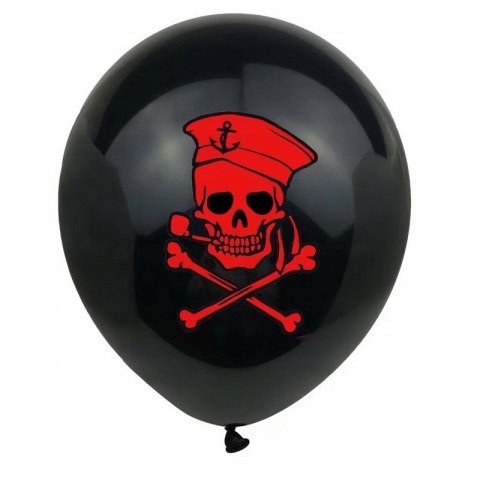Balony Halloween czarne z krwawym nadrukiem 12 cali 8 szt. dekoracje gadżet