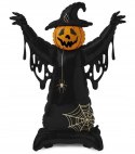 Balon foliowy Strach na wróble Halloween czarny z głową dyni stojący 152cm